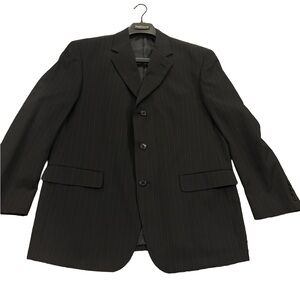 Van Heusen Men’s Black Pinstripe Suit Jacket Blazer - Size 42S